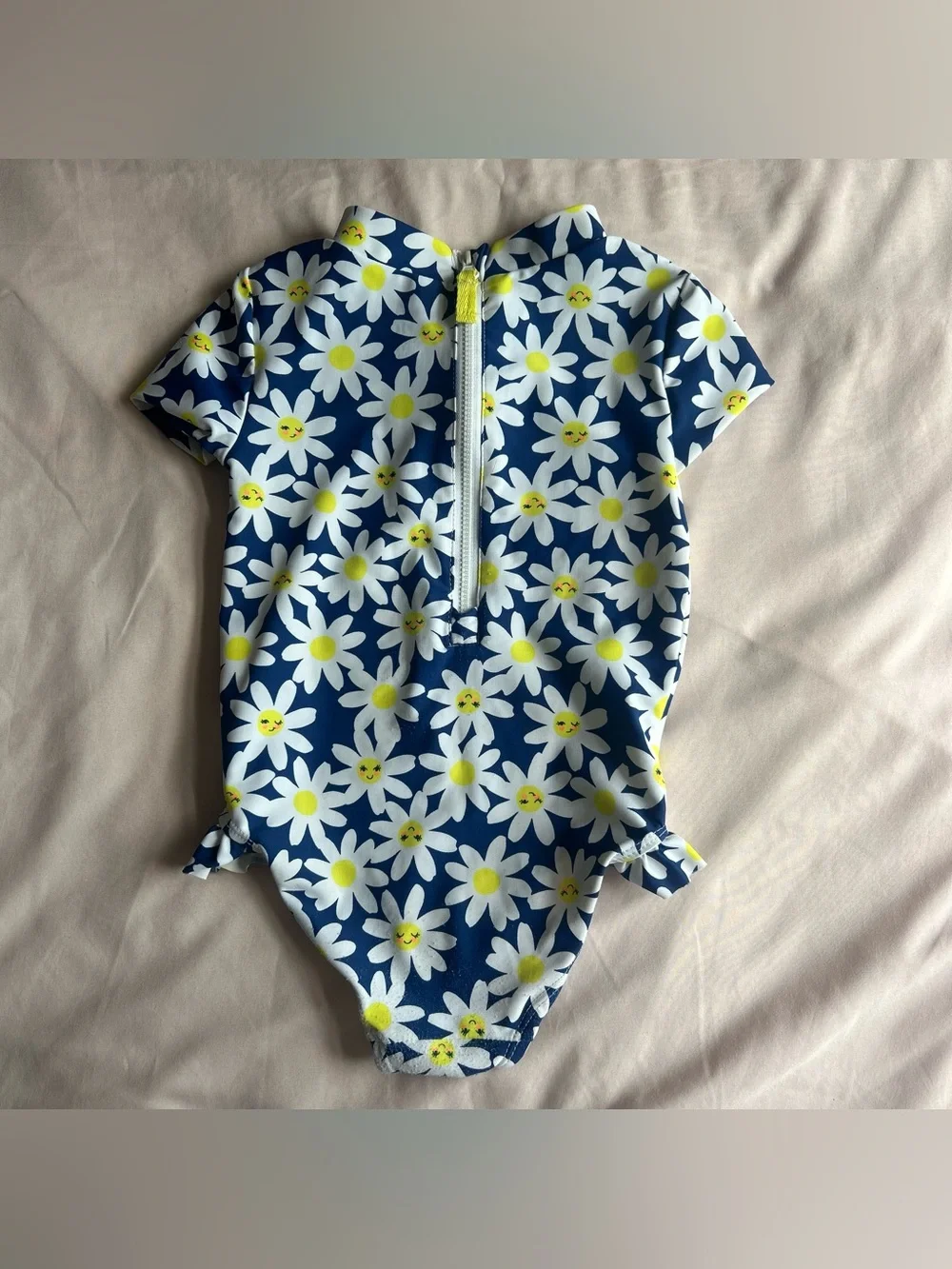 Carter’s Toddler Girl One-Piece Swimsuit – Blue Daisy Print – Size 3T